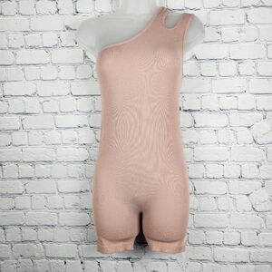 Zara Size M-L One-Shoulder Rib Knit Bodysuit